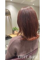 エルトベース(ERHT_BASE) 外ハネミディアム×ピンクブラウン