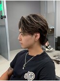 センターパートニュアンスパーマ韓国カルマパーマコンマヘア