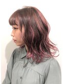【coma中野】ピンクバレイヤージュミディアムレイヤー