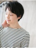 黒髪で好感度◎マッシュアンニュイこなれヘアe名護大東