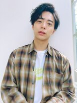 ジョエミバイアンアミ(joemi by Un ami)&nbsp;(joemi 新宿)無造作パーマ 黒髪アップバング マッシュヘア 近江