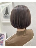 ブリーチなし透明感ラベンダーブラウンマッシュショート【中居】