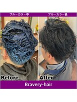 ブラベリー(Bravery)&nbsp;スペインパーマ＆ブルーカラー☆