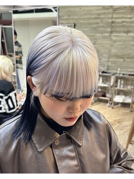 ヲタク(wotaku.) ルーツカラーデザインカラーホワイトルーツカラーブルーカラー