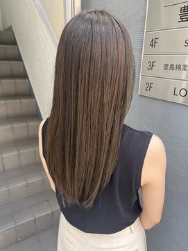 ローレンジウ(LOREN JU) 透明感髪質改善ベージュダブルカラーミルクティーグレージュ