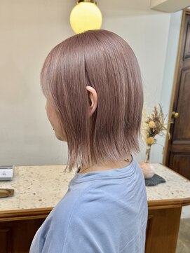 シエン 恵比寿(CIEN) 切りっぱなしボブ/大人ボブ/ハイトーンカラー/韓国ボブ/外ハネ