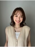 切りっぱなしボブ/ピンクベージュ/前髪/グレージュ/原宿神宮前