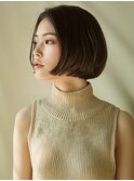 ★グレージュデザインカラーハッシュカットツートンカラーボブ