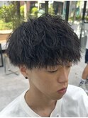 縦落ちツイストスパイラル/波巻きパーマ/2wayマッシュショート