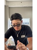 MEN’S HAIR/ブルーブラック/フェザーパーマ/一宮