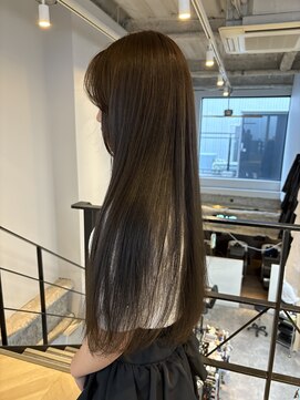 ヌープヘアーアイス(NUUP.hair ici) ★ブリーチなし寒色カラーシースルーバンク艶感ストレート透明感