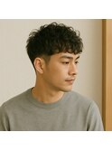 メンズツーブロックナチュラルパーマ　20代 30代 40代 50代 60代