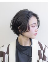 エルレ(Elure)&nbsp;ショートボブ#ワンカールパーマ#センターパート#浜松#浜北#市野