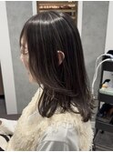 白髪ぼかしハイライトグレージュ