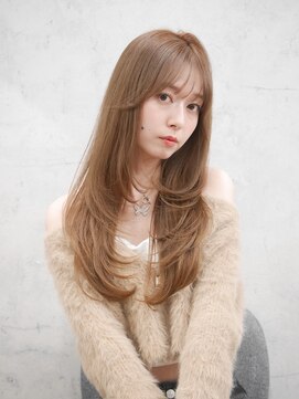 リミット 大宮(limit) レイヤーカット/ブリーチなしダブルカラー/ミルクティーベージュ