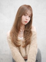 リミット 大宮(limit) レイヤーカット/ブリーチなしダブルカラー/ミルクティーベージュ