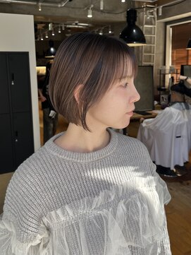 g r a i n canvas. 川崎/ショート/ボブ/髪質改善【グレイン】【5月1日~(予定)】 ショートボブ スモークベージュ♪ 窪田