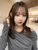 アビー(ABBEY3) 韓国レイヤー顔まわりカットくびれレイヤー小顔カット韓国ヘア