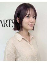 ハーツオオサカ(HE:ARTS OSAKA)&nbsp;シースルーバングの耳掛けボブ