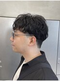 クセ活かしたマッシュスタイル