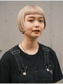 くせ毛多毛ショートミニボブ前髪ワイドレイヤー前上がり癖毛