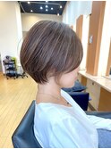 細目ハイライト×ショートボブ