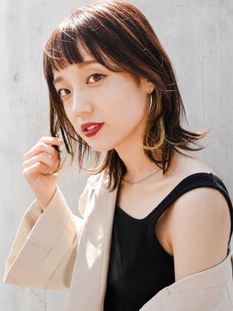 ユイマァル 倉敷(YUIMARL)の写真/【岡山/倉敷】ケア重視で叶える大人のデザインカラー♪インナーカラーハイライトで旬な私に◎