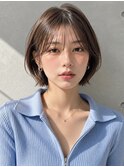 【NOA】大人レイヤーボブ×シースルーバング|丸みショートボブ