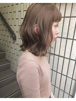 ヴィークス ヘア(vicus hair)&nbsp;秋髪「セピアベージュ×切りっぱなしロブ」by 田渕 英和