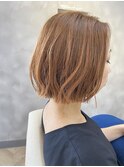 切りっぱなしがかわいいショートボブ!