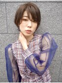 大人前髪かわいいショートマッシュ　【有海一生】　髪質改善