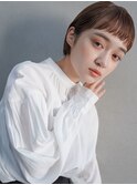 ショートバング/テラコッタ/耳掛けショート/髪質改善/20代30代