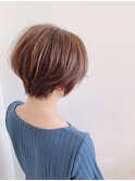 大人かわいい前下がりショートボブ