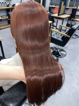 ウェイビー 桜木町店(WAVY) 【ワンカラー】艶溢れるピンクブラウンカラー