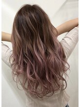 ドアヘアプラス(DooR hair+) バレイヤージュ×ホワイトピンク