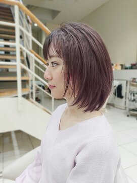 ハイストリートヘア(High street Hair) 30代に☆ミディアムレイヤー×ピンクブラウン