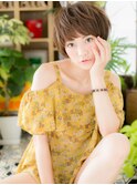 大人ハイライトカラー前下がり束感ショートc5浦和20代30代40代