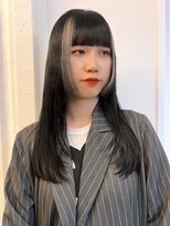 パーク 福岡天神西通り店(parc) 姫カット　シルバーカラー　ぱっつん前髪　インナーカラー