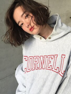 ローブ アオヤマ(LOAVE AOYAMA) 【LOAVE】ミニボブ　×  パーマ