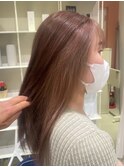 ピンクブラウン/ストレートロング