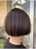 内側刈り上げ丸みボブ