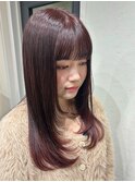 レイヤーカット/ピンクレッド