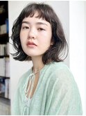 眉上ニュアンスパーマ/ボブパーマボブ/オン眉/ウルフカット