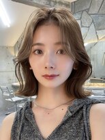 サイン 表参道(SIGN)&nbsp;韓国ヘアグレージュカラーブリーチ無し髪質改善ボブレイヤーボブ