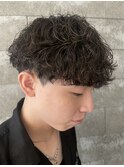 メンズマッシュ波巻きスパイラルパーマメンズパーマ