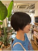 ★丸みショートうるツヤ前髪前髪パーマレイヤーロング