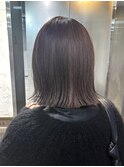 ラベンダーアッシュ×ボブ透明感カラー渋谷ブリーチなし LUNA
