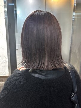 シュリット(schritt) ラベンダーアッシュ×ボブ透明感カラー渋谷ブリーチなし LUNA