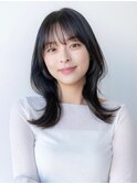 くびれるレイヤーカット/20代30代大人かわいい/透明感カラー