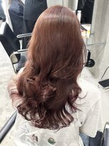 ラック(LUCK)&nbsp;コテ巻き風パーマ/船橋/くすみベージュ/細めハイライト